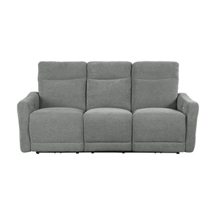 9804DV-3PWH Power Double Lay Flat Reclining Sofa with Power Headrests and USB Ports