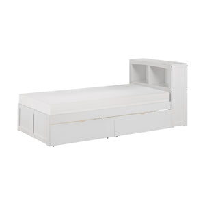 B2053BCW-1T* Twin Bookcase Bed with Storage Boxes