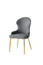 7452GYS Side Chair, Grey & Gold