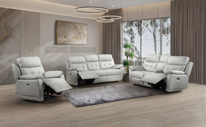 99032PSVE-3 Power Reclining Sofa, Silver