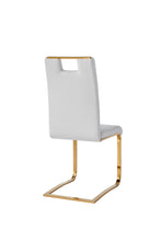 7451WTS Side Chair, White & Gold