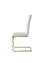 7451WTS Side Chair, White & Gold