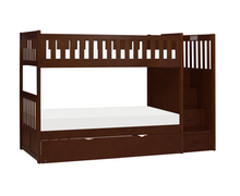 B2013SBDC-1*R Twin/Twin Step Bunk Bed with Twin Trundle