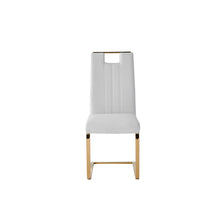 7451WTS Side Chair, White & Gold