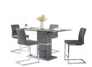 6826-36DT Counter Height Glass Top Dining Table