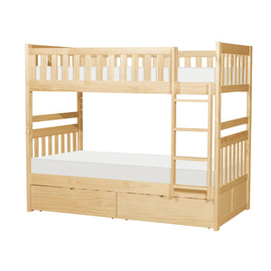 B2043-1*T Twin/Twin Bunk Bed with Storage Boxes