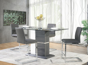 6826-36DT Counter Height Glass Top Dining Table