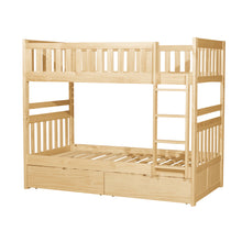 B2043-1*T Twin/Twin Bunk Bed with Storage Boxes