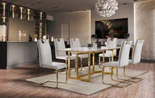 7451WTS Side Chair, White & Gold