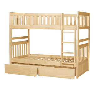 B2043-1*T Twin/Twin Bunk Bed with Storage Boxes