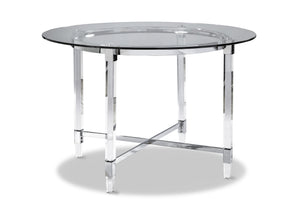 3656-45 Round Dining Table with Acrylic Legs