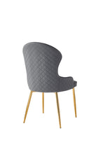 7452GYS Side Chair, Grey & Gold