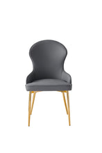 7452GYS Side Chair, Grey & Gold