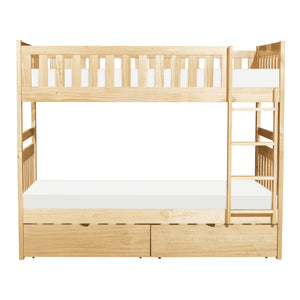 B2043-1*T Twin/Twin Bunk Bed with Storage Boxes