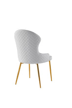 7452WTS Side Chair, White & Gold