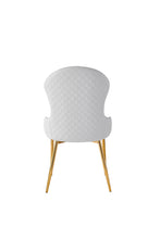 7452WTS Side Chair, White & Gold