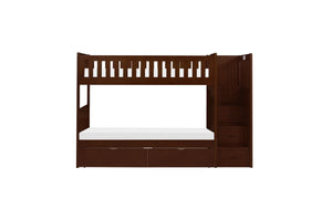 B2013SBDC-1*T Twin/Twin Step Bunk Bed with Storage Boxes