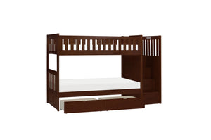 B2013SBDC-1*T Twin/Twin Step Bunk Bed with Storage Boxes