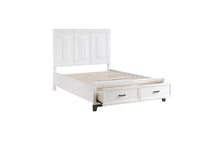 1450WH-1* Queen Platform Bed with Footboard Storage