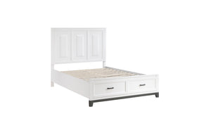 1450WH-1* Queen Platform Bed with Footboard Storage