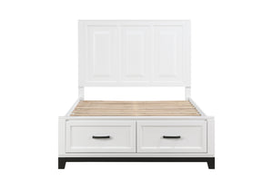 1450WH-1* Queen Platform Bed with Footboard Storage