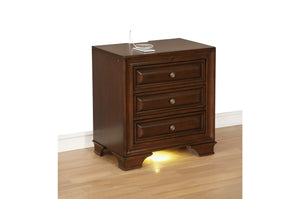 1701-4 Nightstand with USB Port and LED Lights