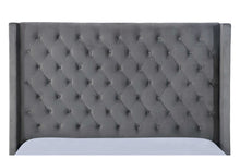 1992GYK King Upholstered Platform Bed, Grey