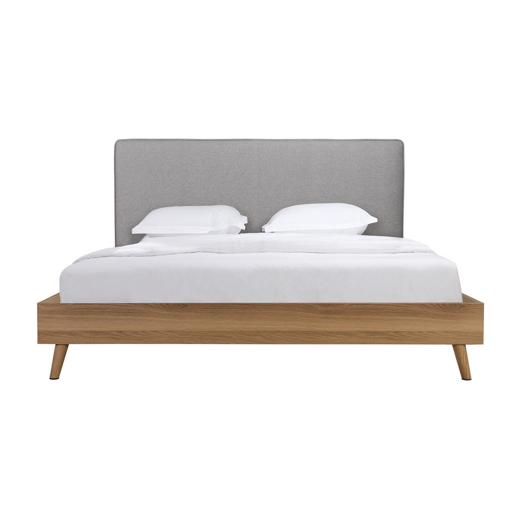 5890GYK King Platform Bed with Upholstered Headboard