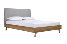 5890GYQ Queen Platform Bed with Upholstered Headboard