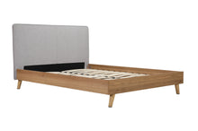 5890GYQ Queen Platform Bed with Upholstered Headboard