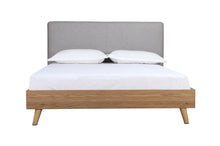 5890GYQ Queen Platform Bed with Upholstered Headboard