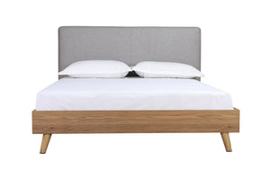 5890GYQ Queen Platform Bed with Upholstered Headboard