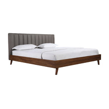 5891GYK King Platform Bed with Upholstered Headboard