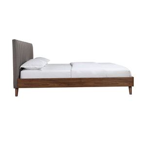 5891GYK King Platform Bed with Upholstered Headboard