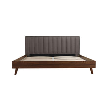 5891GYK King Platform Bed with Upholstered Headboard