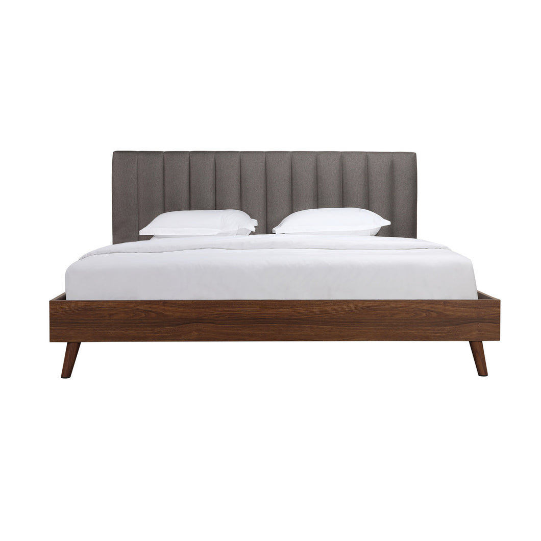 5891GYK King Platform Bed with Upholstered Headboard