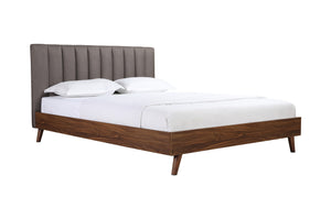 5891GYF Full Platform Bed with Upholstered Headboard