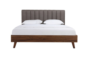 5891GYF Full Platform Bed with Upholstered Headboard