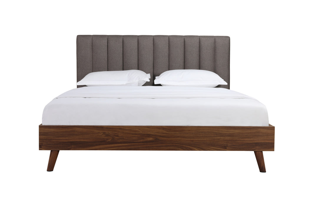 5891GYQ Queen Platform Bed with Upholstered Headboard