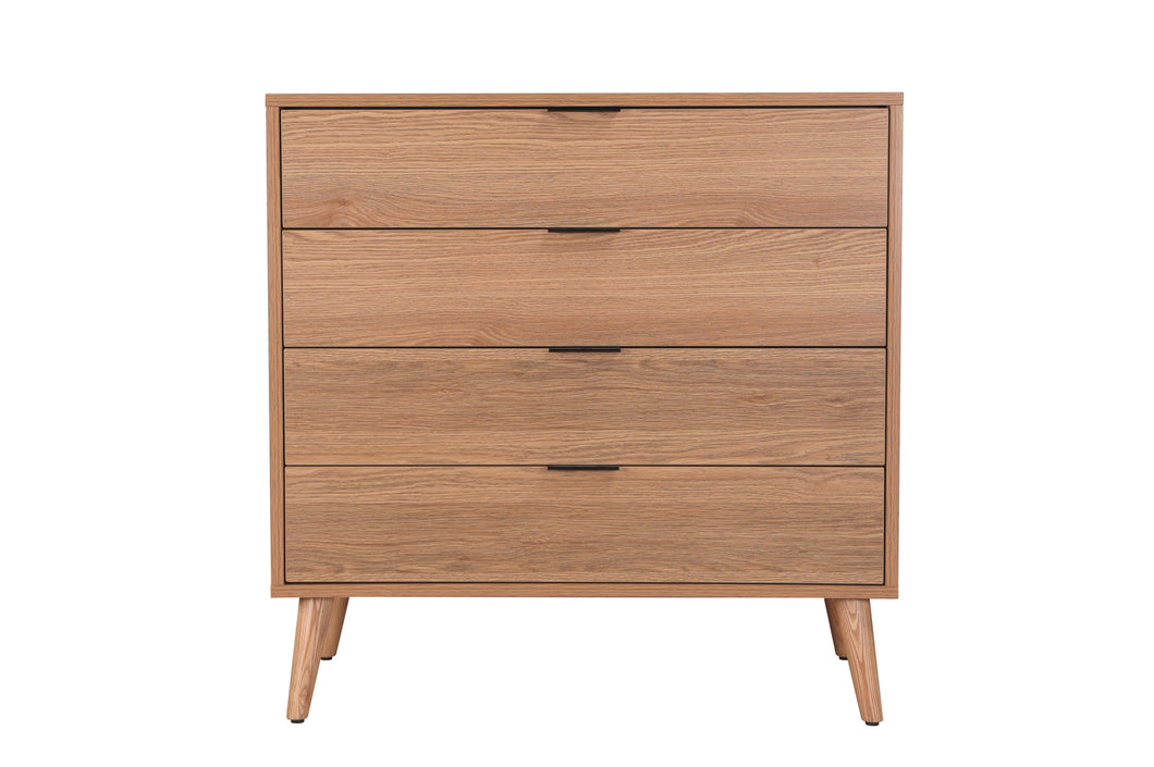 589NA-9 Chest with Four Drawers, Natural Finish