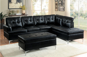 8378BLK* 2-Piece Sectional with Right Chaise