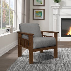 1048GY-1 Accent chair with Storage Arms