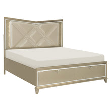 1522-1WF* Queen Platform Bed with LED Lighting and Footboard Storage