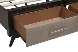 1711-1* Queen Platform Bed with Footboard Storage