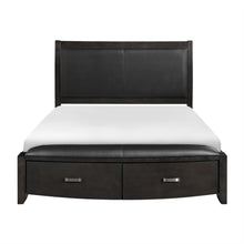1737NGY-1* Queen Sleigh Platform Bed with Footboard Storage