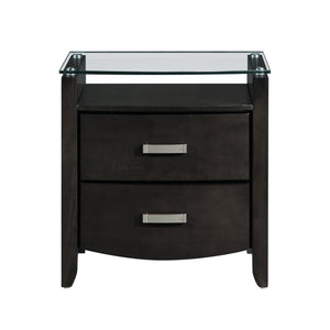 1737NGY-4 Night Stand, Glass Top