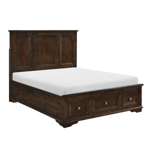 1844FDC-1* Full Platform Bed with Footboard Storage