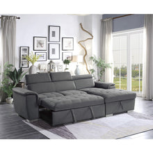 8228GY* 2-Piece Sectional with Pull-out Bed and Hidden Storage