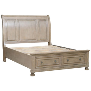 2259GY-1* Queen Platform Bed with Footboard Storage