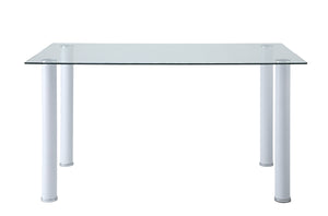 5538W* Dining Table, Glass Top